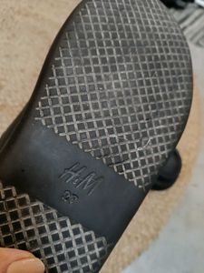 HnM Black Velcro Strap Slides