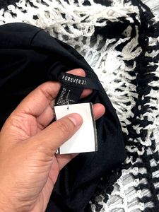 FOREVER 21, Crochet Black &amp; White Dress