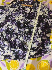 Beautiful Floral Print Draped Imported Top