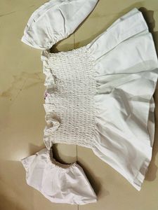Beautiful Off Shoulder White Col Top