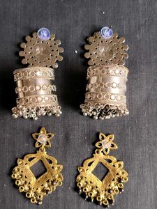 Traditional Indian Jhumka Earrings Set