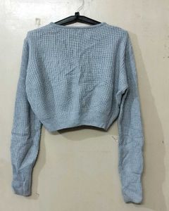 Grey Knit Cardigan for Women