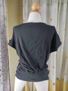Love Graphic Cold Shoulder Tee