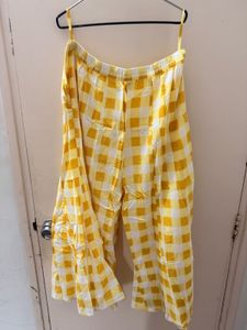 Yellow Gingham Culottes