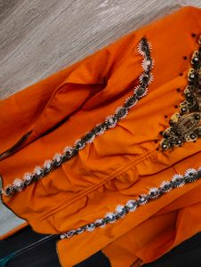 Orange Embellished Top