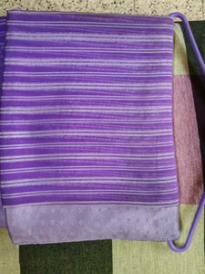 Purple Striped Saree