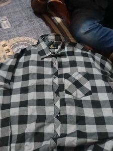 Black and White Flannel Shirt
