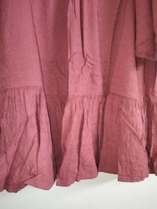 Embroidered Very Light Pink/brown Top