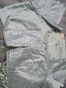 Sage Green Silk Blouse