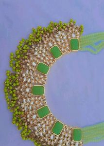 Green Kundan Necklace Set