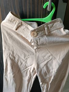Women Flared Beige Jeans