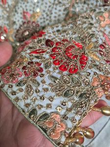 Girls&#39; Red Embroidered Sharara Suit