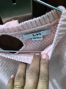 Pink Knitted Long Sleeve Sweater