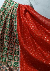 S5 Hathi Printed Saree With Ateched Blouse