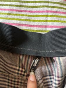 Plaid High-Waisted Pants