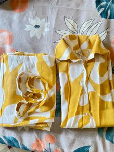 Yellow &amp; White Co-ord