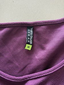 Purple Long Sleeve Crop Top
