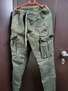 Olive Green Streetwear Cargos