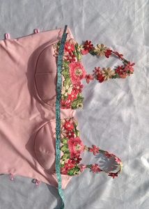 Brand New(Urbanic) Pink Floral Embroidered Dress