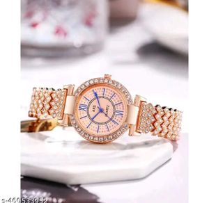 Rose Gold Crystal Accent Watch