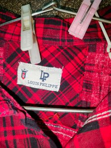 COMBO Red - Checked Shirt For Girls