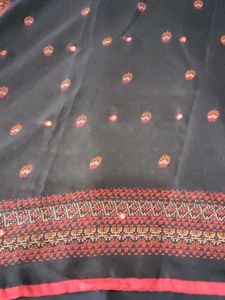 Black Embroidery Saree