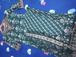 Teal Blue Kurta Set Pure Cotton