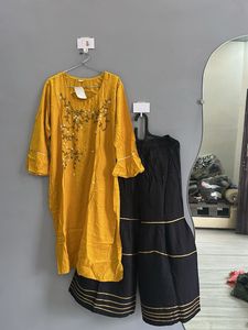 Elegant Yellow Kurta Set (XXL)