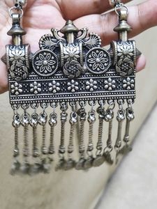 Long Oxidised Necklace