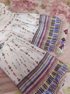 Patterned White Shirt