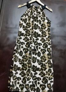 Black Floral Printed Dress For 32 Bust