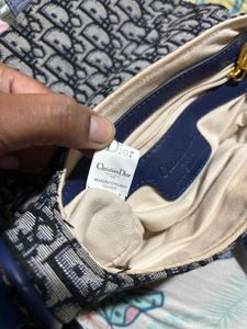 Dior Blue Saddle Bag Coded