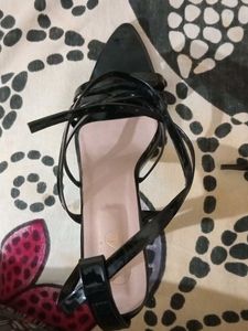 Black Strappy Pencil Heels Stellitoes