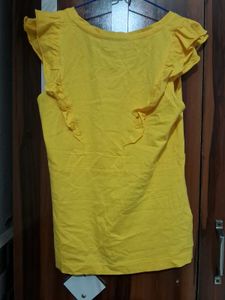 Sora Yellow Ruffle Tank Top