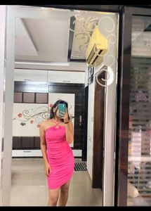 Hot Pink Ruched Bodycon Mini Dress