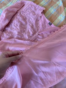 Pink Chikankari Kurta Set