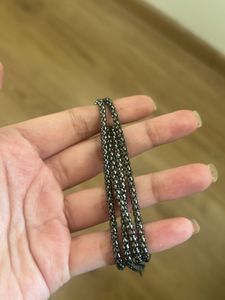 MOON BLACK METAL PENDANT AND CHAIN