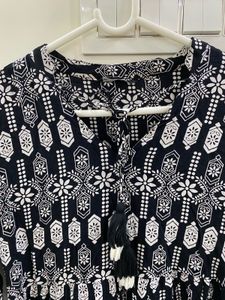 Black &amp; White Printed Dress