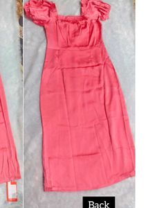 ✅ URBANIC Brand New Pink Off-Shoulder Midi Dress✅