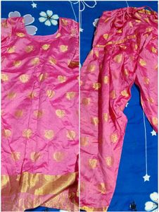 Vibrant Pink &amp; Blue Gold Heart Kurta Sets - Sale🔥