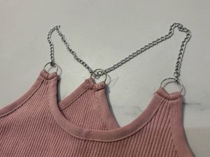 Chain Detail Crop Top