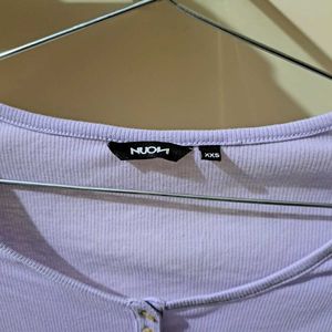 🪻Lilac Ribbed Top