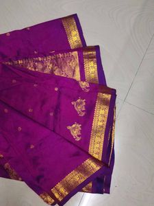 Purple Pure Kanchi Pattu Saree 💜