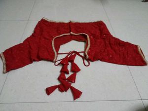 Red Embroidered Blouse