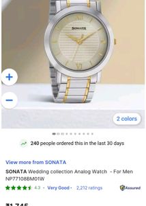 Sonata Silver Watch