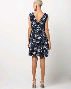 Tailored Floral Print Fit &amp; Flare Dress