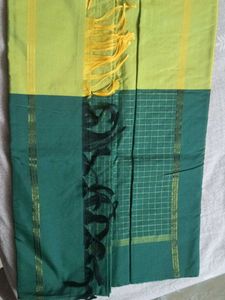 new saree Elegant Green &amp; Yellow Sare