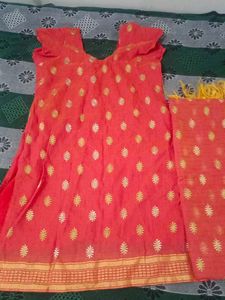 Festive Orange Kurta Set