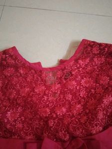 Pink Lace Bodice Occasion Dress