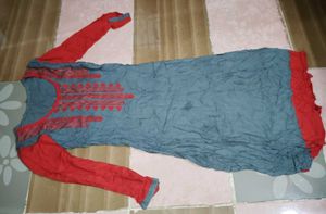Set Kurtas Grey &amp; Red Sundress
